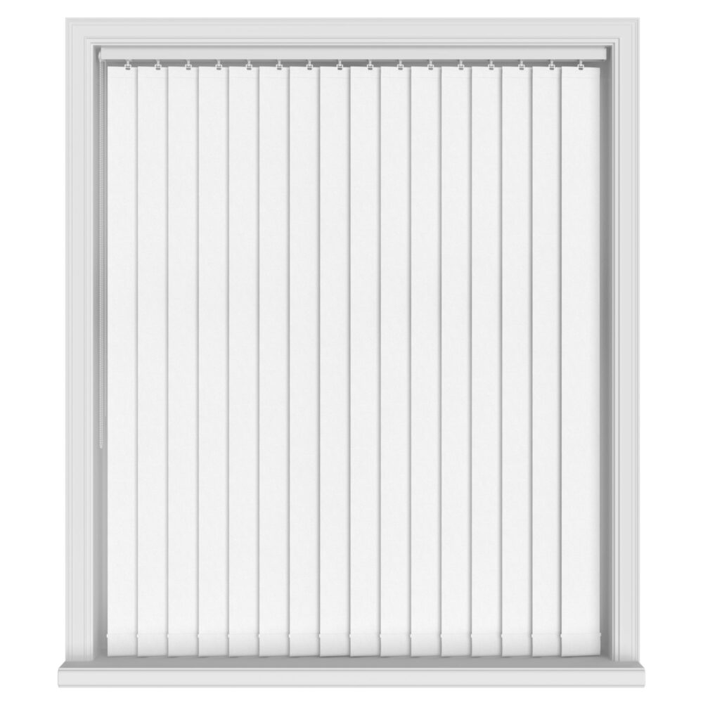 Cairo White Blackout Vertical Blinds