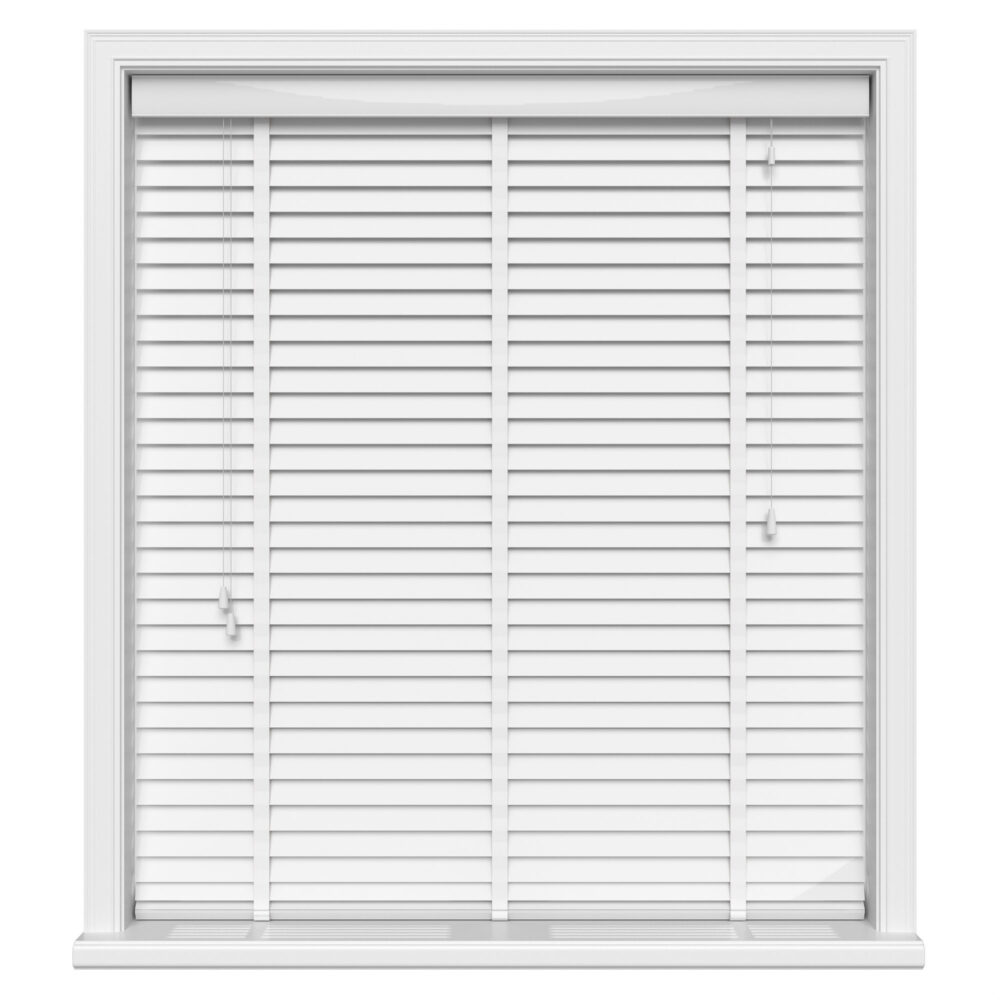 Ice White Wood Venetian Blinds