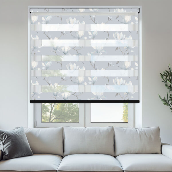 Floreale Blue Haze Day & Night Blinds