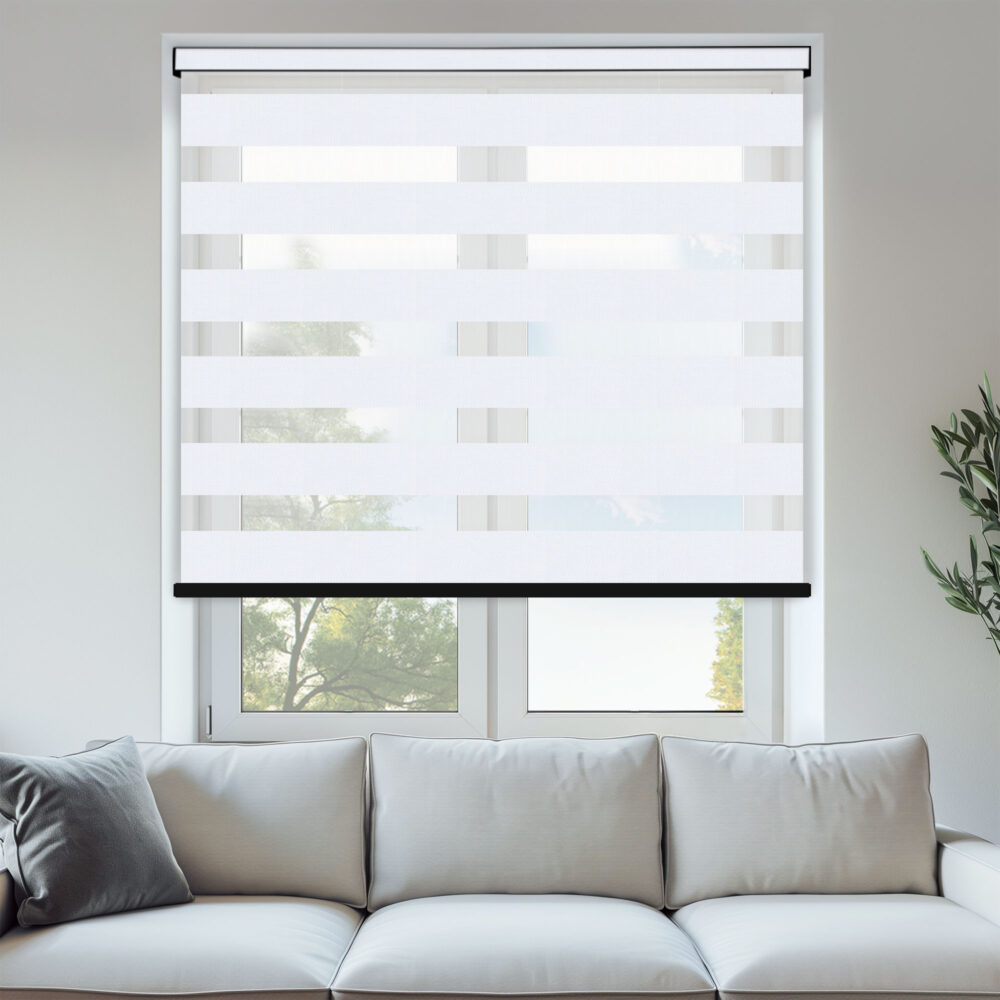 Palermo White Day & Night Blinds