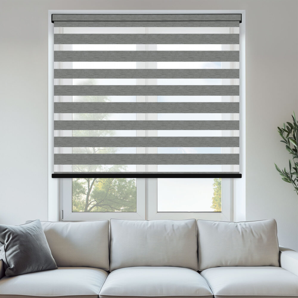 Trento Grey Day & Night Blinds