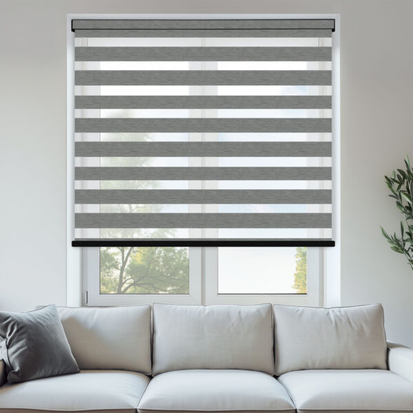 Trento Grey Day & Night Blinds