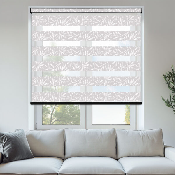 Viale Mauve Grey Day & Night Blinds