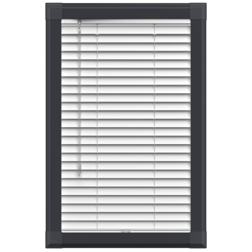Elegant White Perfect Fit Anthracite Frame