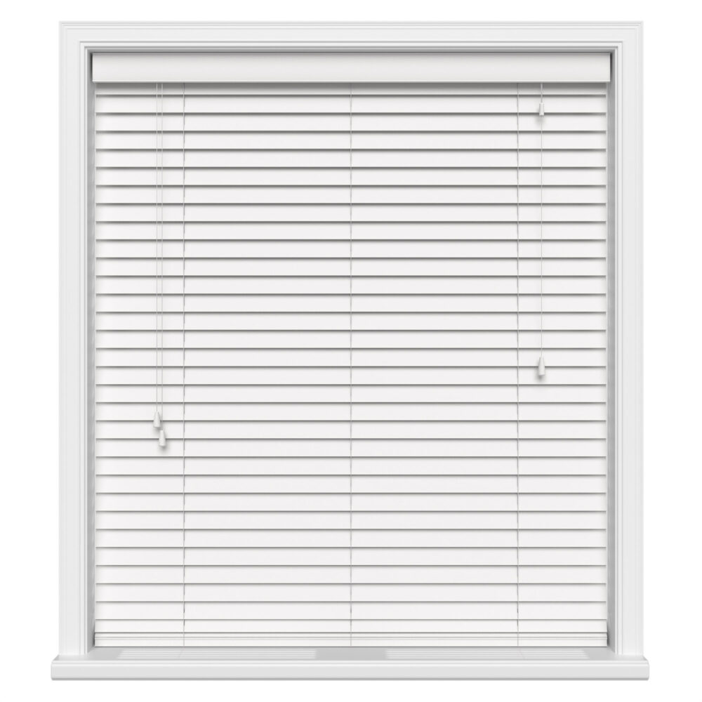 Elegant White Wood Venetian Blinds